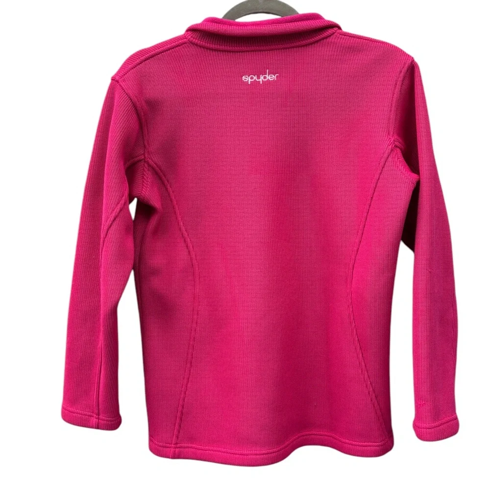 Spyder Girls XL Bright Pink Knit Endure Full Zip Fleece Lined Stryke Ski Jacket